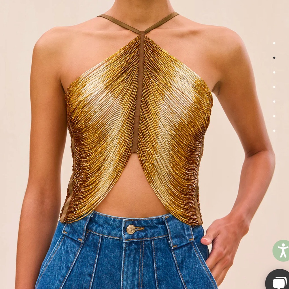 CULT GAIA TALA TOP IN BRONZE, SIZE 4